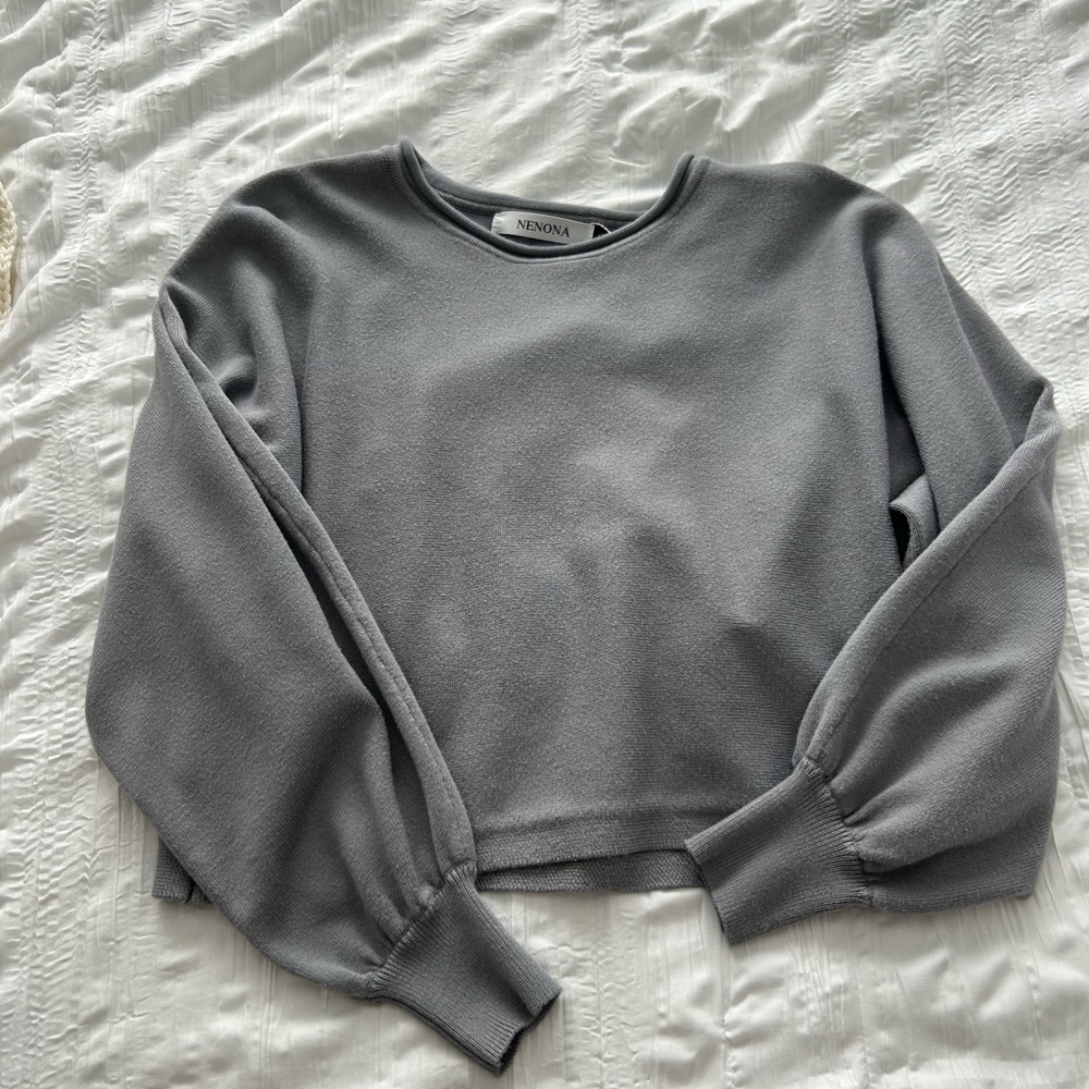 Nenona Gray Long Sleeve Top